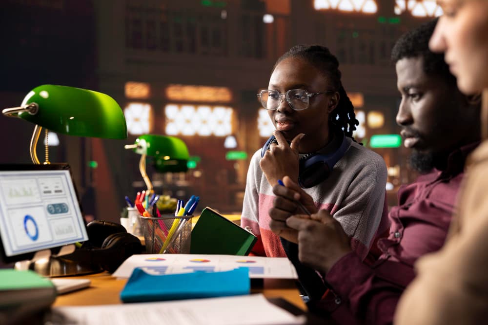 Professional team collaboration